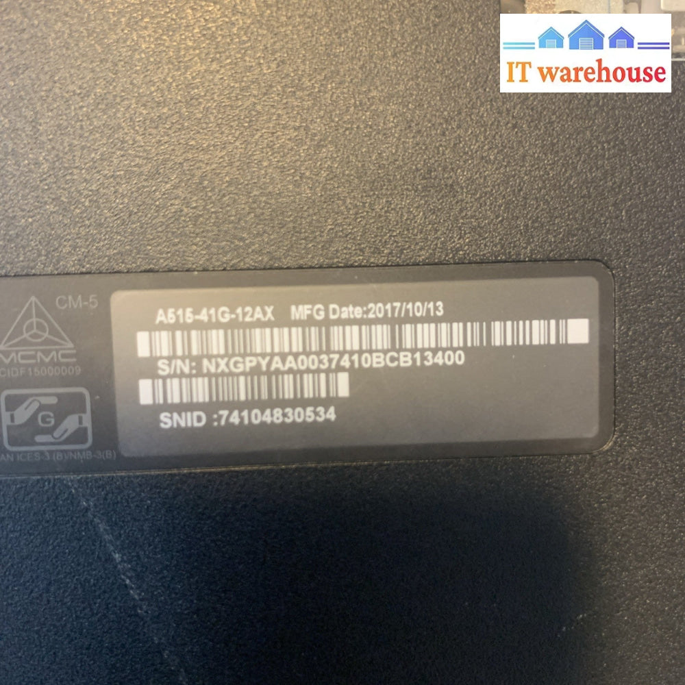 Acer Aspire 3 N17C4 C5V08 LA-E903P 15.6" Laptop with AMD A12-9720P CPU