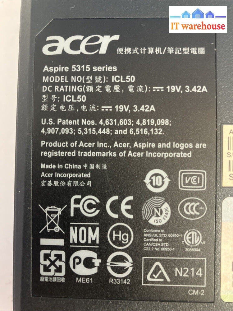 Acer Aspire 5315 15" Laptop Intel Celeron CPU / 1GB RAM / 160GB HDD / Win XP ~