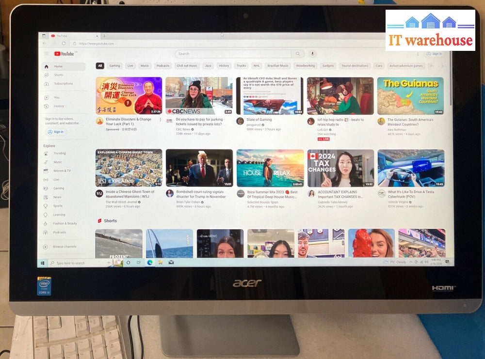 Acer Aspire Az5W2 All-In-One Pc Z3 Az3-705 I3-5005U Cpu 6Gb Ram 750Gb Hdd Read ~