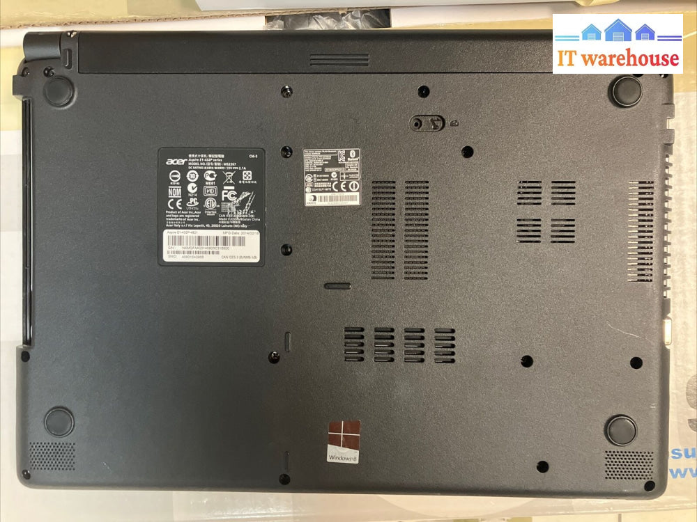 ~ Acer Aspire E1-432P Ms2367 14’ Laptop Pentium 3556U 1.7Ghz 8Gb Ram 750Gb *Read