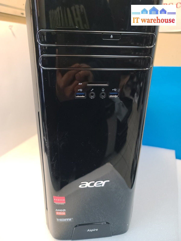 - Acer Aspire TC-281 DESKTOP W/AMD A10-9700 RADEON R7/8GB RAM/1TB HDD/WiFi/WIN10