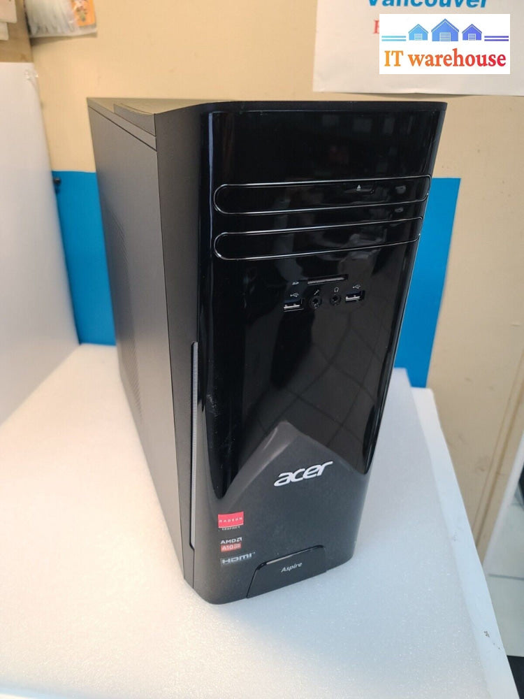 - Acer Aspire TC-281 DESKTOP W/AMD A10-9700 RADEON R7/8GB RAM/1TB HDD/WiFi/WIN10