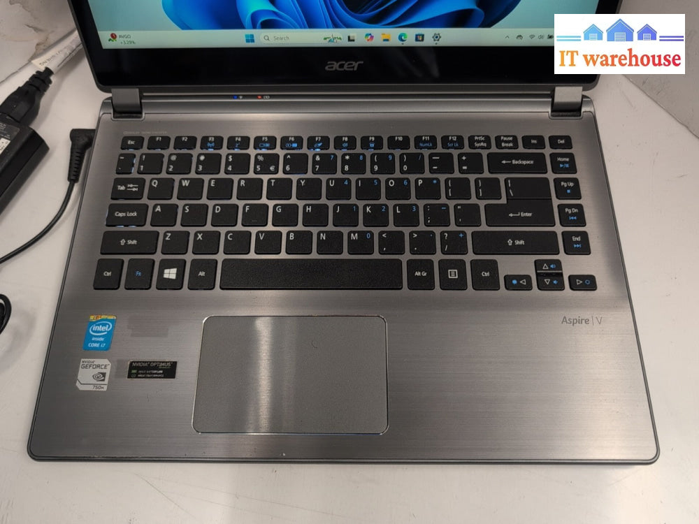 Acer Aspire V7-482PG 14" Touch Screen Laptop i7-4500U/12GB RAM/1TB HDD/WIN 11 -