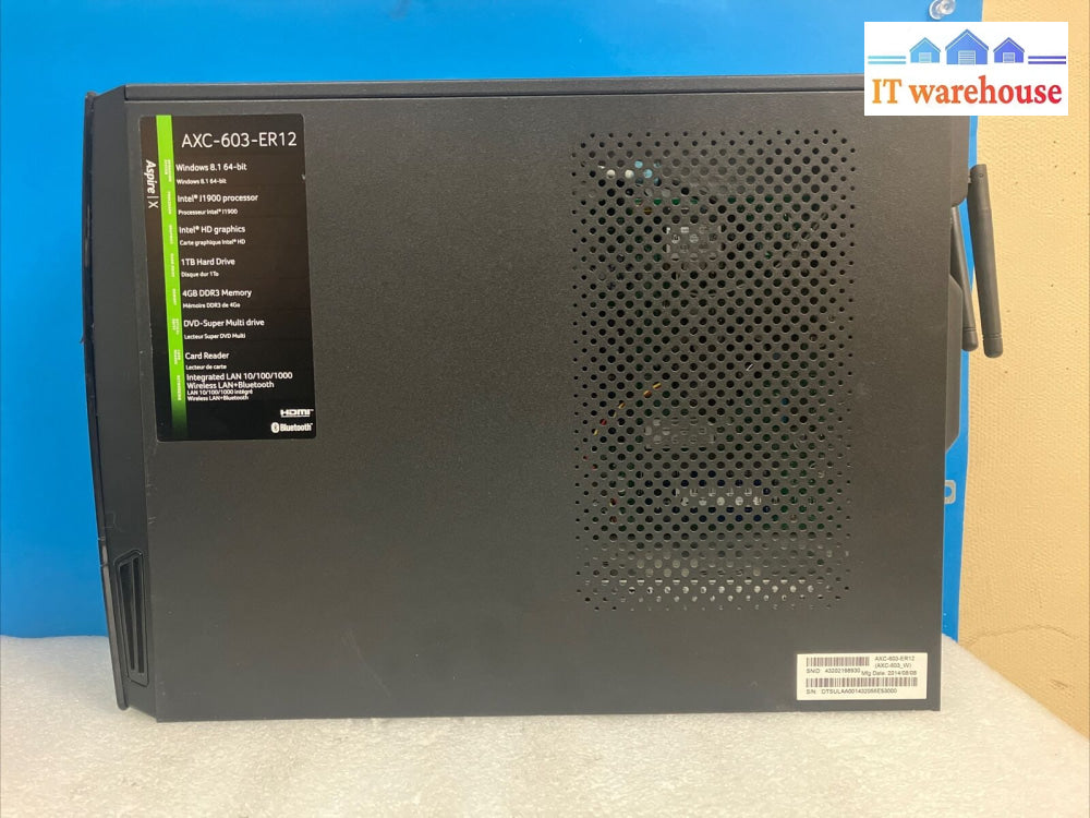 Acer Aspire XC 600 SFF PC Intel I3 2130 CPU 8GB RAM 1TB HDD Win 10