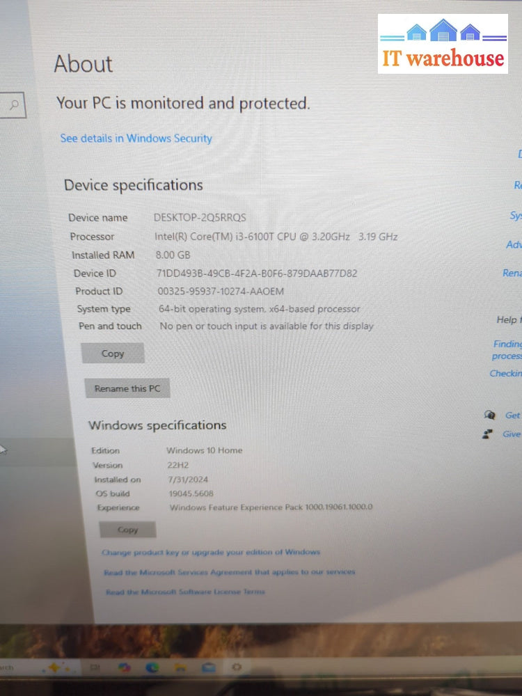 Acer Aspire Z3-715 24" AIO PC i3-6100T CPU/8GB /240GB SSD/WIN10 /USB Speaker -