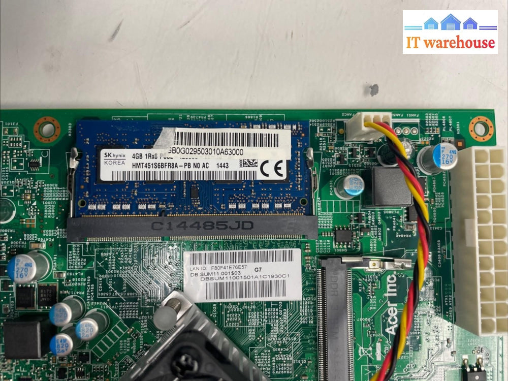 ACER   IIBTDL-Borg  Motherboard 13057-1M with CPU and 4G Ram +