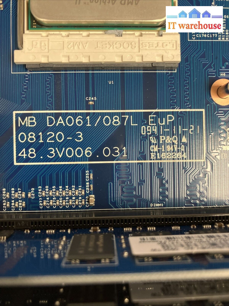 Acer MB DA061/087L EuP 08120-3 Motherboard + AMD CPU + 2x2GB RAM +