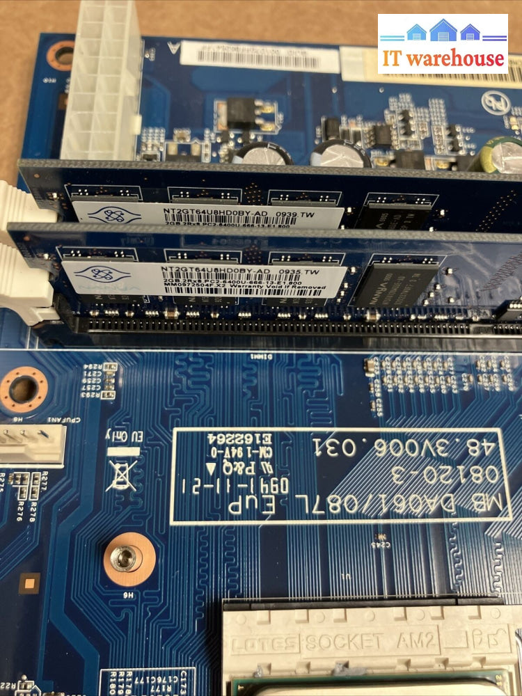 Acer MB DA061/087L EuP 08120-3 Motherboard + AMD CPU + 2x2GB RAM +