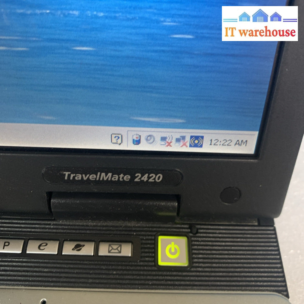 Acer TravelMate 2420 PM 1.7GHZ 1.5GB Ram 120GB HD Windows XP Pro SP3