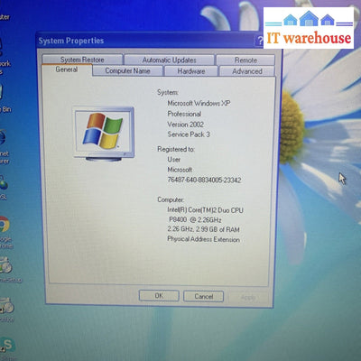Acer TravelMate 6593 Inte P8400 Laptop  15.4" 3GB 320GB Windows XP Pro SP3