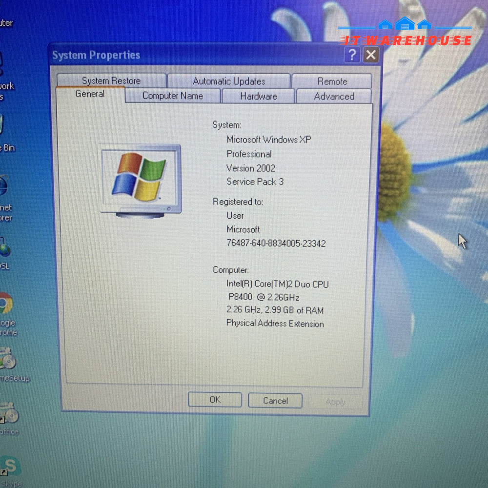 Acer TravelMate 6593 Inte P8400 Laptop 15.4’’ 3GB 320GB Windows XP Pro SP3