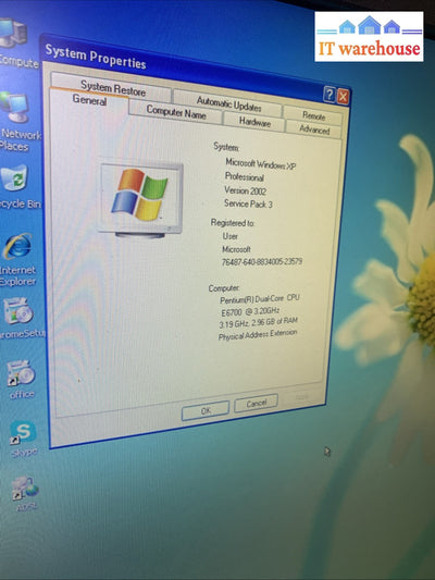Acer Veriton SFF Duo core E6700 3GB 250GB Windows XP Pro SP3 (wifi)