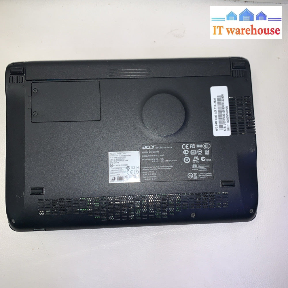 Acer ZG5- Intel Atom N270 1.6GHZ 8GB HD 512MB RAM  Windows XP PRO SP3