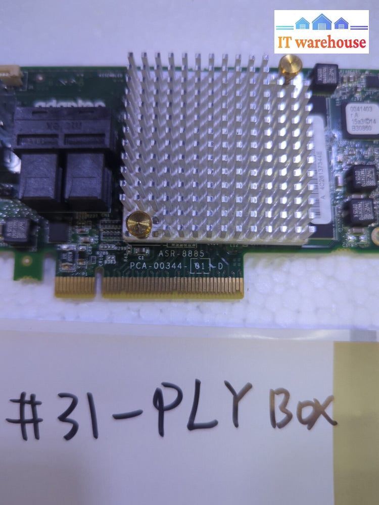 - Adaptec Series Asr-8885 12Gb/S Sas Pci-E Controller Card Pca-00344