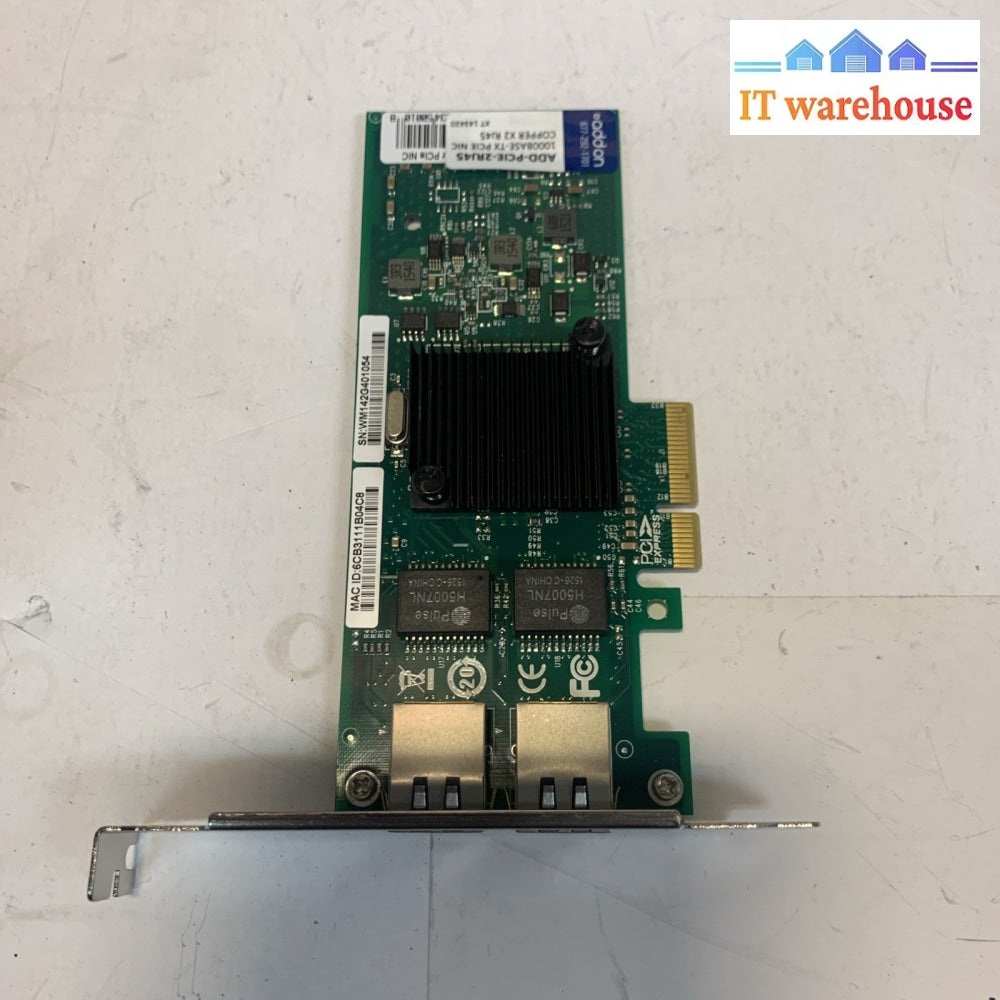 ADDON ADD-PCIE-2RJ45 WIRED PCIE ADAPTER 1000BASE-TX PCIE NIC COPPER X2 RJ45