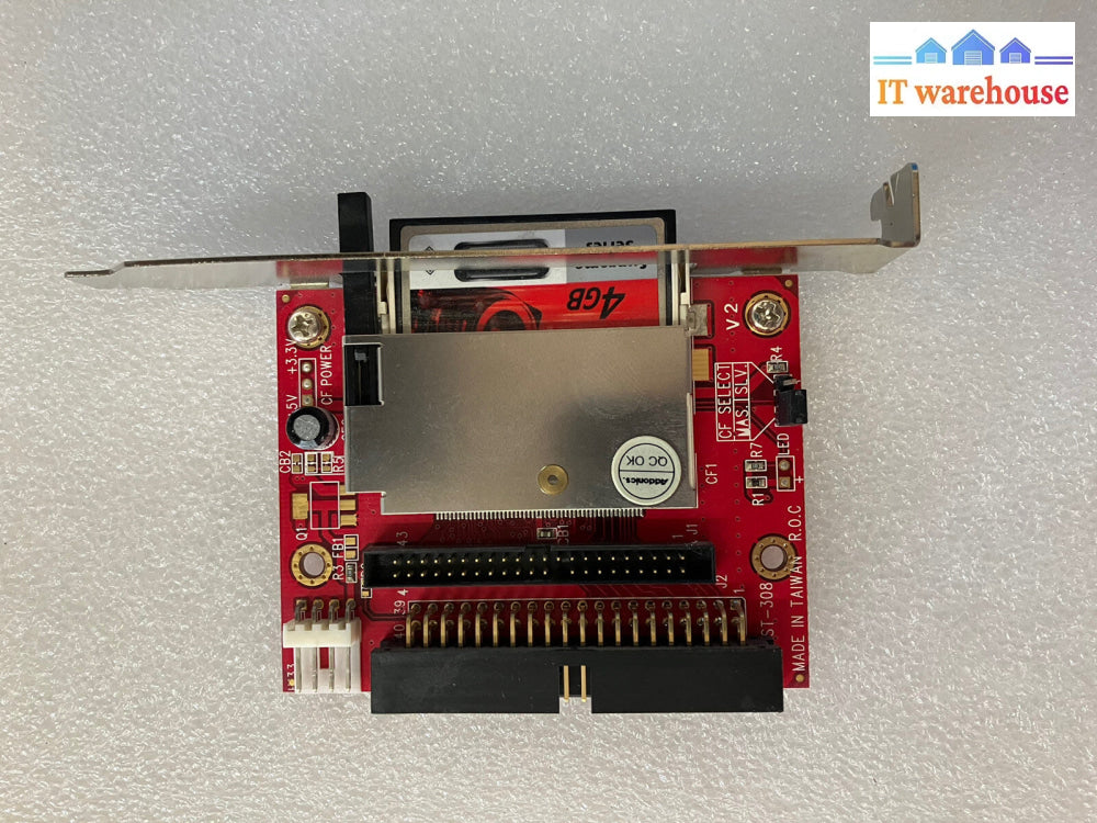 ~ ADDONICS COMPACT DRIVE BAY ST-308 COMPACT FLASH CARD READER + 4GB Flash Card