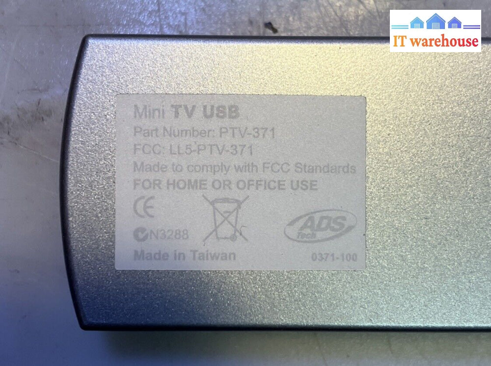 ~ Ads Mini Tv Usb Media Pvr - Ptv-371 With Cable