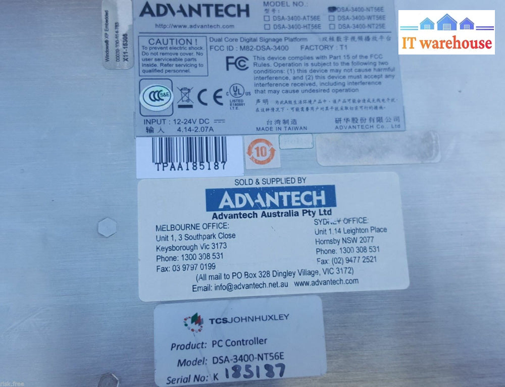 Advantech Dsa-3400-Nt56E Dsa-3400 Network Digital Signage Computer