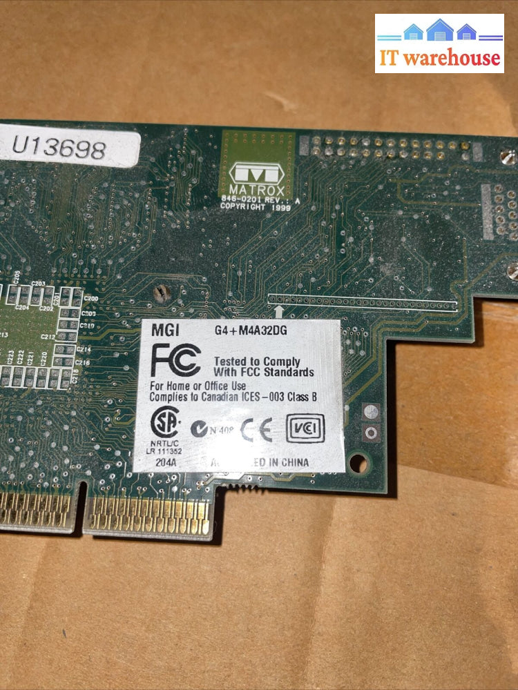 Agp Card Matrox Mgi G4 + M4A32Dg Vga Video Card