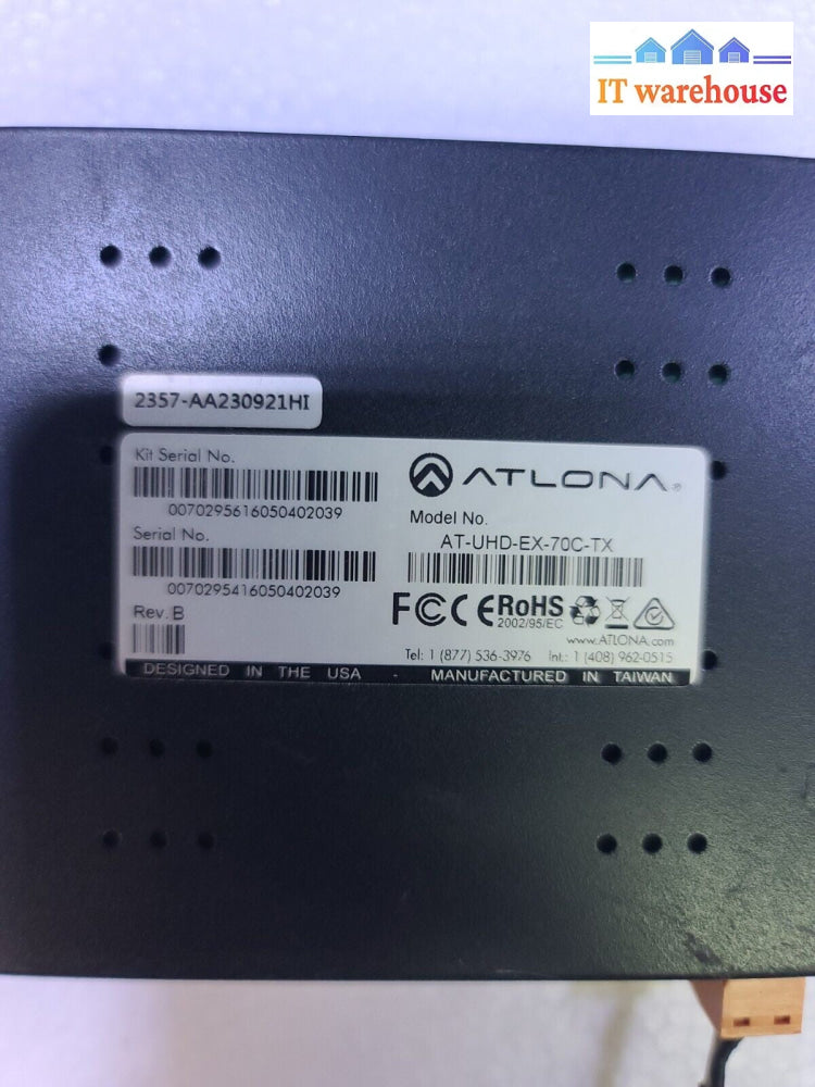 - Altona AT-UHD-EX-70-TX Transmitter With AC Adapter