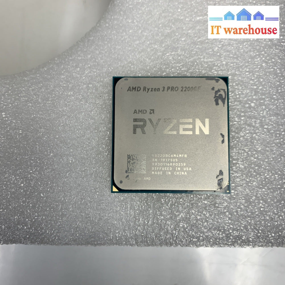AMD Ryzen 3 PRO 2200GE YD220BC6M4MFB 3.20GHz Quad Core 4MB Processor CPU