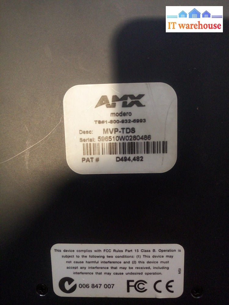 - AMX MVP-TDS Tabletop Docking Station for MVP-8400i/8400 Viewpoint Touch Panels