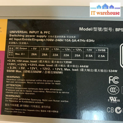 Antec BASIQ POWER BP550 PLUS 550W Desktop PC Internal Power Supply