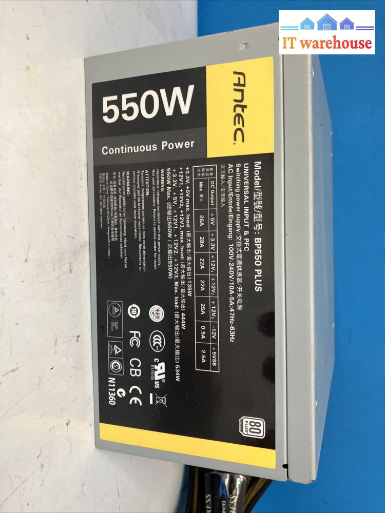 Antec Continuous Power Bp550 Plus 550W 4 + 4 Pin / 6 Desktop Pc Supply ~