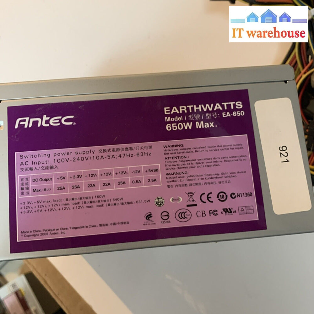 Antec EA-650 Earthwatts 650W ATX Desktop Power Supply