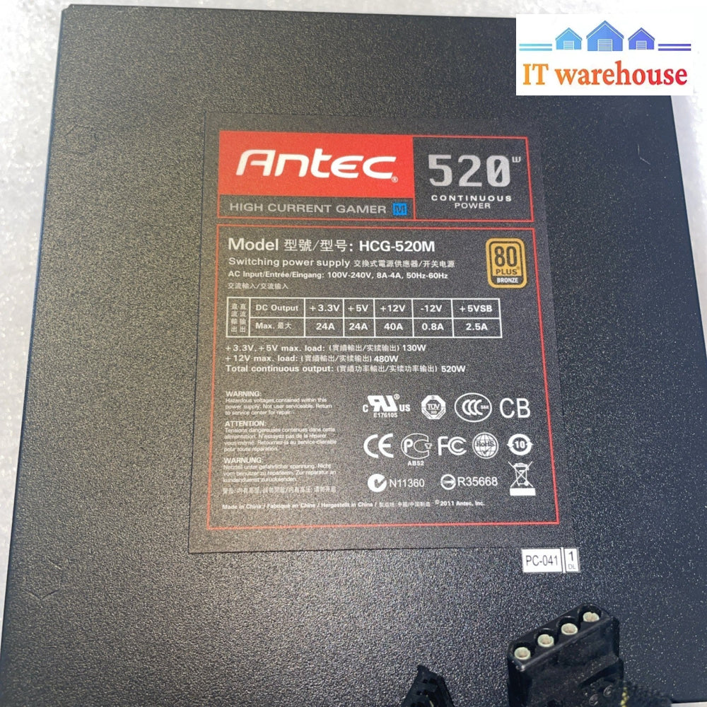 ANTEC HCG-520M High Current Gamer M 520W 80 Plus Bronze Power supply (No PCI-e)