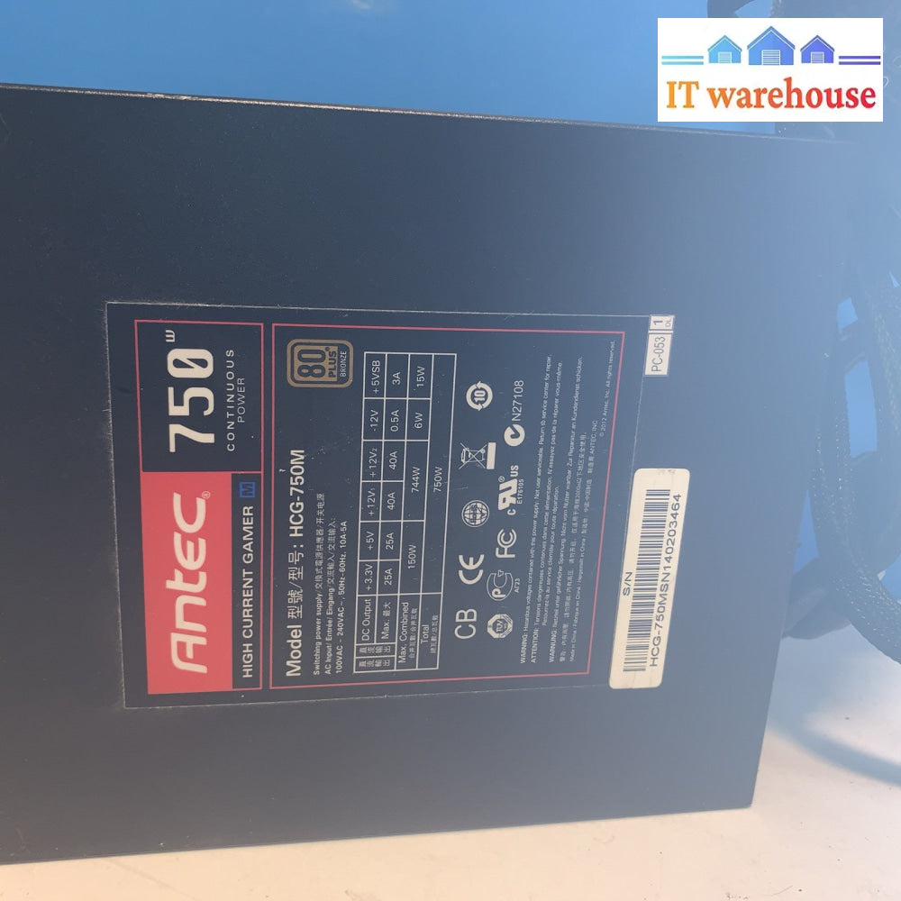 Antec HCG-750M 750W High Current Gamer Power Supply (4 + 4 CPU Dual 6 + 2 PCI-E)