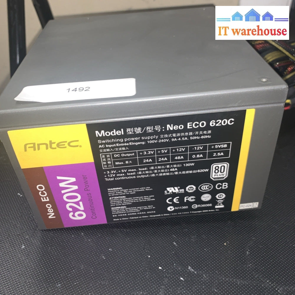 Antec Neo ECO 620W 620C Switching Power Supply 80 Plus 24/4+4/6+6+2 PCIE