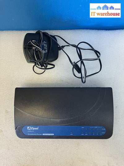 ~ AOpen AOR-411 Broadband Router USB Print Server 90.18R10.411