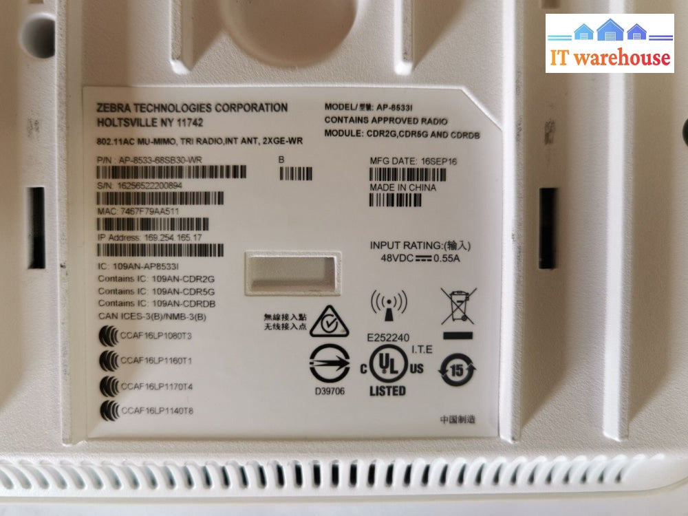 $ Ap-8533I 802.11Ac Mu-Mimo Tri Radio Int Ant Ap-8533-68Sb30-Us