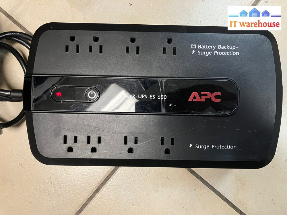 ~ APC BE650G ES UPS 390W 650VA Back Up Uninterruptible Power Supply (No Battery)