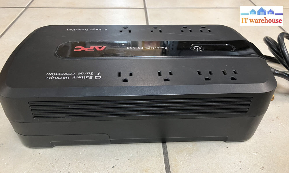 ~ APC BE650G ES UPS 390W 650VA Back Up Uninterruptible Power Supply (No Battery)