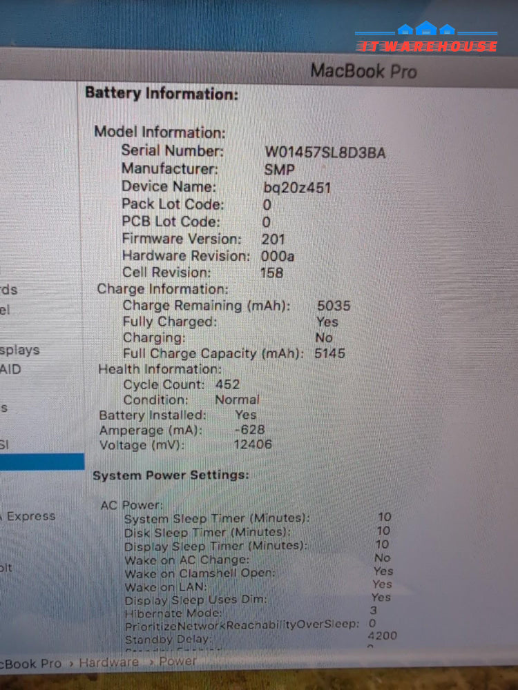 Apple A1278 13" Macbook Pro 2011 /i5 - 2.4GHz/8GB RAM/ 240GB SSD/10.13 (*READ) -