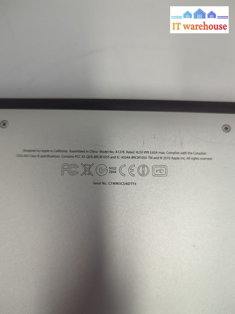 Apple A1278 Macbook Pro 13’’ Mid 2012 Intel I5 2.5Ghz/4Gb Ram/500Gb Hdd/10.13 -