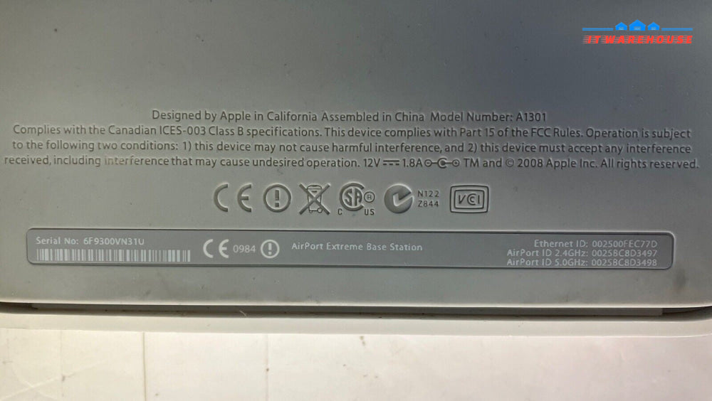 Apple Airport Extreme A1301 Wireless Router WiFi Extender Base Station With AC ~