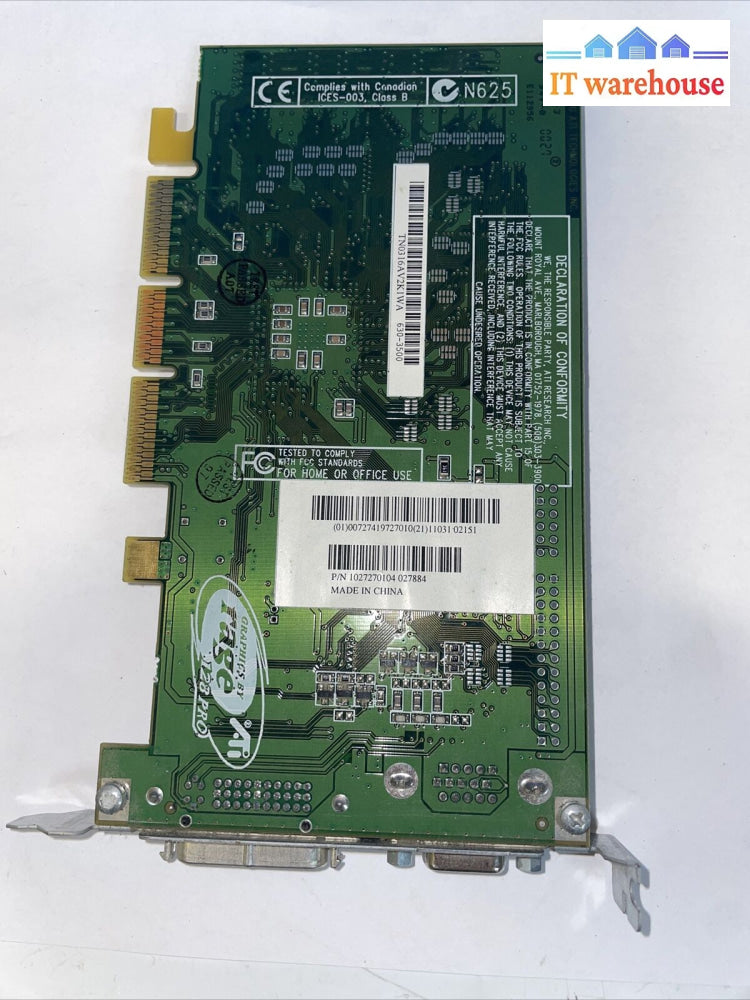 Apple Ati 109-72700-02 Powermac Rage 128 Pro Agp 1027270109