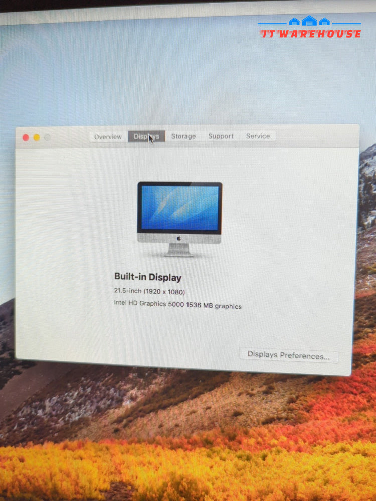 Apple iMac 21.5" 2014 A1418 i5-4260U 1.4GHz/ 8GB RAM 240GB SSD/10.13 (READ) -