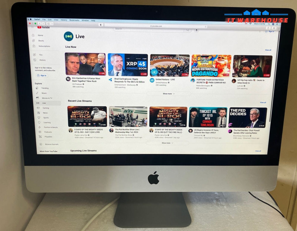 Apple iMac 21.5" A1418 AIO Desktop PC Intel i5-4570R CPU / 8GB RAM / 1TB HDD ~