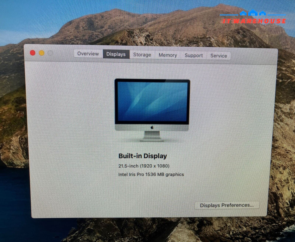 Apple iMac 21.5" A1418 AIO Desktop PC Intel i5-4570R CPU / 8GB RAM / 1TB HDD ~