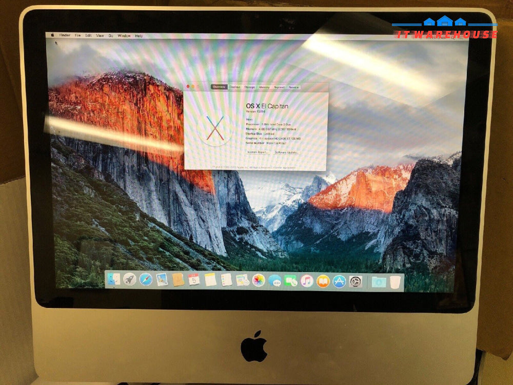 APPLE iMac Core 2 Duo 2 GHz 20-Inch 4GB ram 250G storage A1224 (EMC 2133)