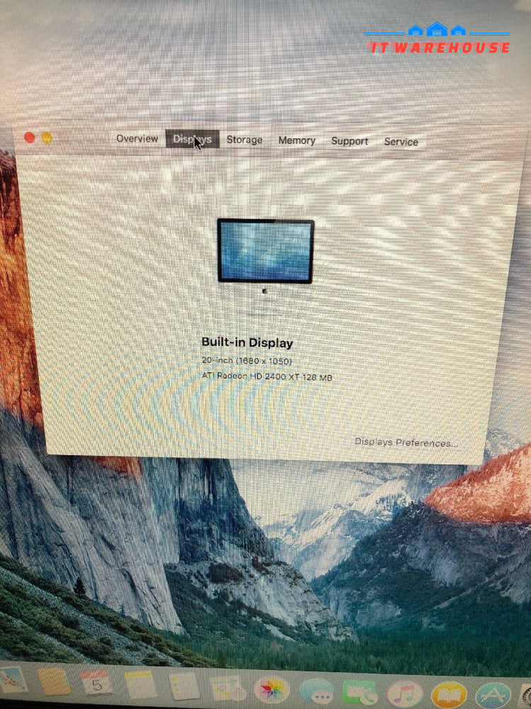 APPLE iMac Core 2 Duo 2 GHz 20-Inch 4GB ram 250G storage A1224 (EMC 2133)