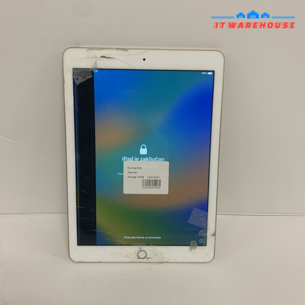 Apple iPad 5TH Gen 5 128GB (cracked Please Read carefully)