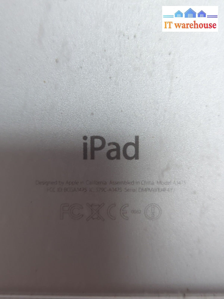 - Apple Ipad Air 1St Gen 9.7’ A1475 32Gb Wi-Fi + Cellular (As Is)