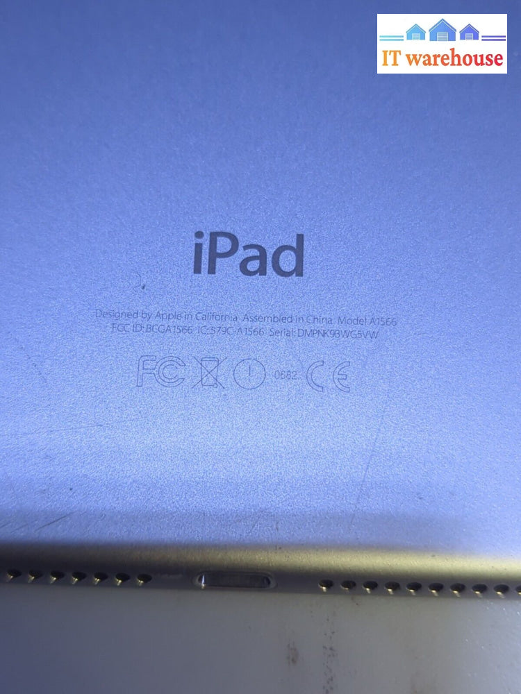 Apple Ipad Air 2 A1566 64Gb Wi-Fi - Cracked Screen/Lcd/Dents Still Works