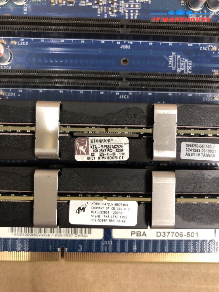 +Apple Mac Pro Ram Riser Boards D37706-501 820-1981-A W/512MB + 1GB RAM