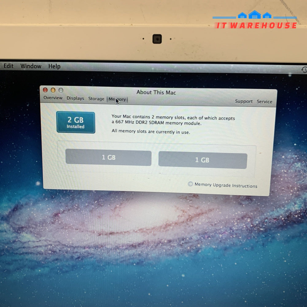 Apple MacBoo 2007 Duo core OS X 10.7.5 (read)